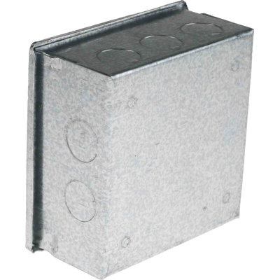 RS PRO Steel Galvanised Adaptable Box, 100mm x 100mm x 50mm