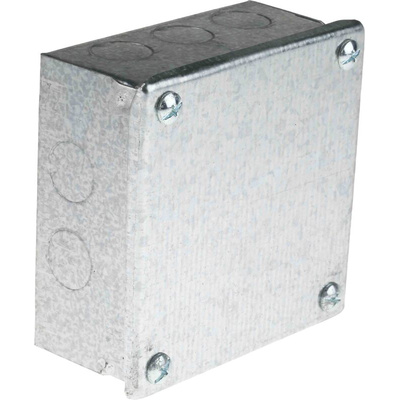 RS PRO Steel Galvanised Adaptable Box, 100mm x 100mm x 50mm
