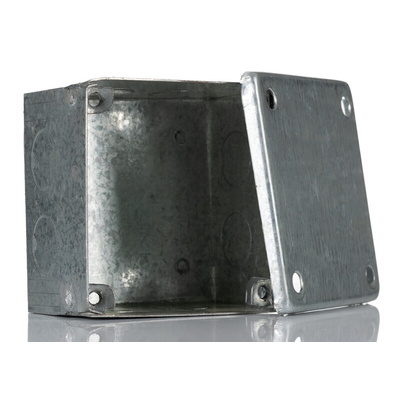 RS PRO Steel Galvanised Adaptable Box, 75mm x 75mm x 50mm
