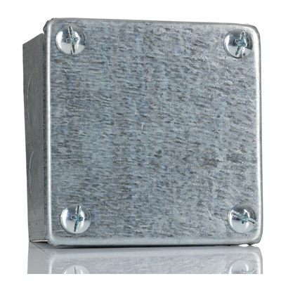 RS PRO Steel Galvanised Adaptable Box, 75mm x 75mm x 50mm