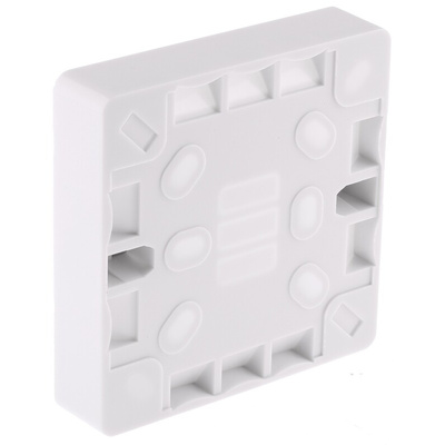 RS PRO White Back Box, BS, IP20, 1 Gangs, 86.6 x 86.6 x 16mm