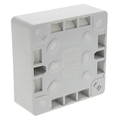 RS PRO White Back Box, BS, IP20, 1 Gangs, 86.6 x 86.6 x 28mm