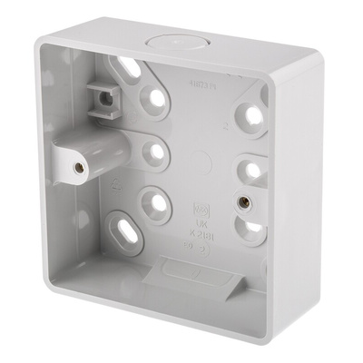 MK Electric PVC Back Box, 1 Gangs, 87 x 87mm