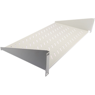 RS PRO Grey Cantilever Shelf, 2U, 25kg Load, 483mm x 250mm