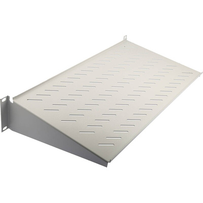 RS PRO Grey Cantilever Shelf, 2U, 25kg Load, 483mm x 250mm