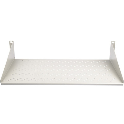 RS PRO Grey Cantilever Shelf, 2U, 25kg Load, 483mm x 250mm