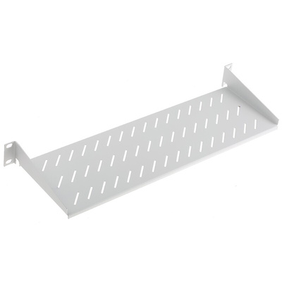 RS PRO Grey Cantilever Shelf, 1U, 25kg Load, 483mm x 150mm