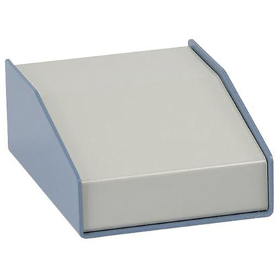 Hammond 1456 Series Beige, Blue Aluminium Desktop Enclosure, Sloped Front, 357 x 183 x 102mm