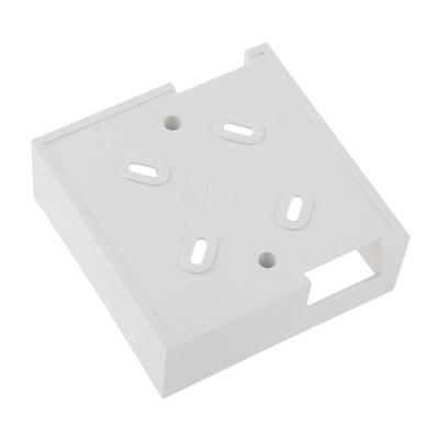 RS PRO White PVC Electrical Enclosure, BS, 1 Gangs, 87 x 87 x 32mm