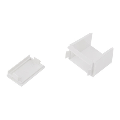 RS PRO White PVC Electrical Enclosure, BS, 1 Gangs, 87 x 87 x 32mm