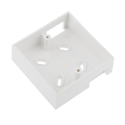 RS PRO White PVC Electrical Enclosure, BS, 1 Gangs, 87 x 87 x 32mm