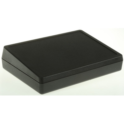 OKW DeskCase 138 Series Black ABS Desktop Enclosure, Sloped Front, 138 x 190 x 47.5mm