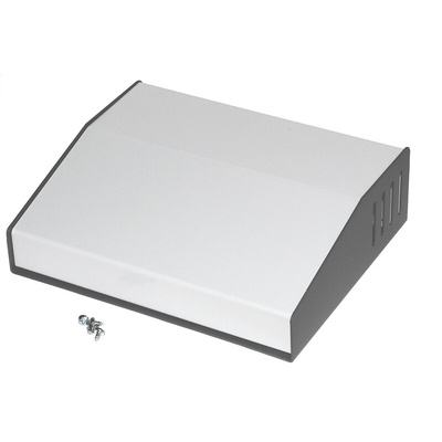 Hammond 515 Series Grey Aluminium, Steel Desktop Enclosure, Sloped Front, 193 x 159 x 58mm
