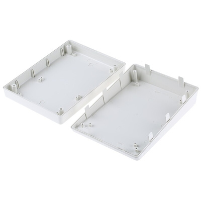 OKW DeskCase 138 Series White ABS Desktop Enclosure, Sloped Front, 190 x 138 x 54mm
