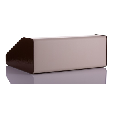 CAMDENBOSS 2000 Series Beige, Brown Aluminium Desktop Enclosure, Sloped Front, 210 x 280 x 106mm