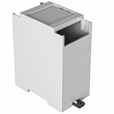 RS PRO Solid Top Enclosure Type, 90 x 53 x 114mm, Polycarbonate DIN Rail Enclosure