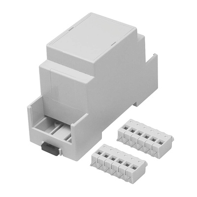 RS PRO Extended Walls/Sides Enclosure Type, 36 x 90 x 58mm, Polycarbonate DIN Rail Enclosure Kit