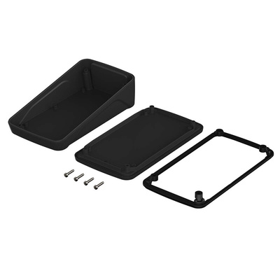 Bopla BoPad Series Black ABS Desktop Enclosure, Sloped Front, 165 x 90 x 47.5mm