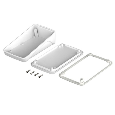 Bopla BoPad Series White ABS Desktop Enclosure, Sloped Front, 165 x 90 x 47.5mm