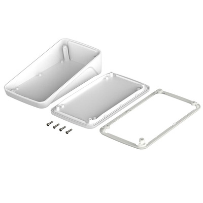 Bopla BoPad Series White ABS Desktop Enclosure, Sloped Front, 200 x 105 x 53.6mm
