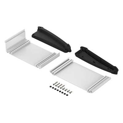 Bopla Alu-Topline Series Black Aluminium Desktop Enclosure, Sloped Front, 100 x 181.2 x 53.2mm