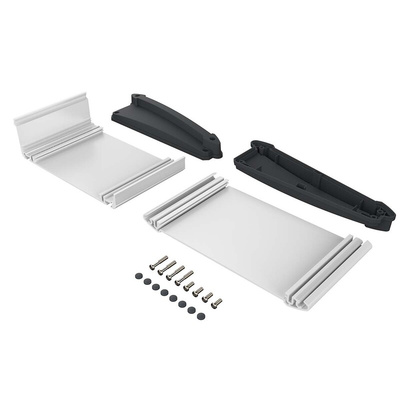 Bopla Alu-Topline Series Grey Aluminium Desktop Enclosure, Sloped Front, 100 x 181.2 x 53.2mm