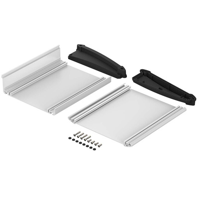 Bopla Alu-Topline Series Black Aluminium Desktop Enclosure, Sloped Front, 150 x 181.2 x 53.2mm
