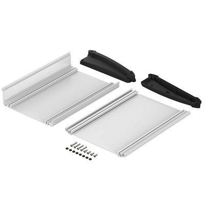 Bopla Alu-Topline Series Black Aluminium Desktop Enclosure, Sloped Front, 150 x 181.2 x 53.2mm