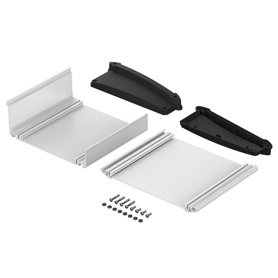 Bopla Alu-Topline Series Black Aluminium Desktop Enclosure, Sloped Front, 150 x 181.2 x 68.2mm
