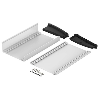 Bopla Alu-Topline Series Black Aluminium Desktop Enclosure, Sloped Front, 300 x 181.2 x 68.2mm