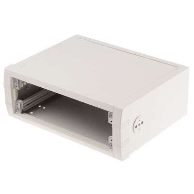 METCASE Mettec Series White Aluminium Desktop Enclosure, 230 x 180 x 85mm