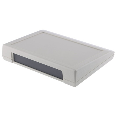 Pactec KEU Series White ABS Desktop Enclosure, Sloped Front, 127 x 177.8 x 33.15mm