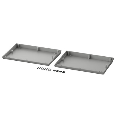 Bopla Futura Series Light Grey ABS Desktop Enclosure, Sloped Front, 195 x 275 x 48mm