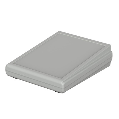 Bopla Futura Series Light Grey ABS Desktop Enclosure, Sloped Front, 170 x 132 x 44.9mm