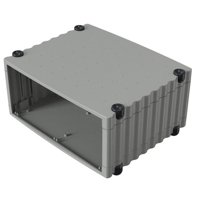 Rose Wavetronic Series Black, Grey Aluminium Desktop Enclosure, 268 x 324 x 147mm