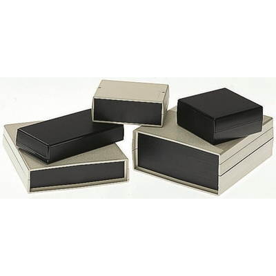 Pactec LH77 Series Black ABS Desktop Enclosure, 184.34 x 177.81 x 38.1mm