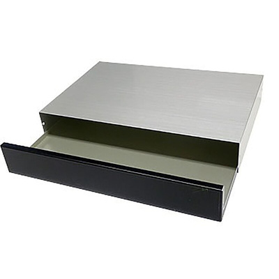 Takachi Electric Industrial YM Series Black, Silver Aluminium Desktop Enclosure, 130 x 90 x 30mm