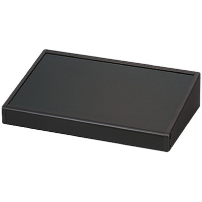 Takachi Electric Industrial CF Series Black Aluminium Desktop Enclosure, Sloped Front, 111 x 160 x 48.3mm