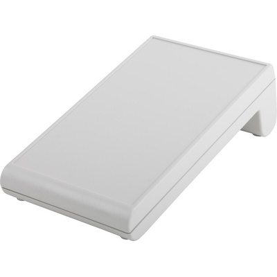 Bopla Bopult Series Light Grey ABS Desktop Enclosure, Sloped Front, 176 x 106 x 54mm