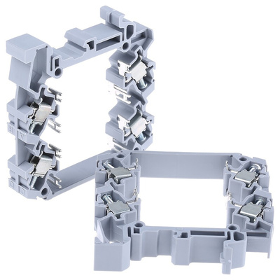 Entrelec EBP Enclosure Type, 82.5 x 9 x 62mm, Polyamide DIN RAIL Enclosure Box