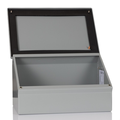 Hammond 1488 Series Grey Steel Desktop Enclosure, Sloped Front, 203 x 305 x 182mm