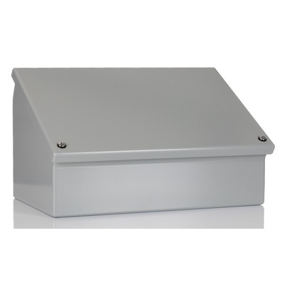 Hammond 1488 Series Grey Steel Desktop Enclosure, Sloped Front, 203 x 305 x 182mm