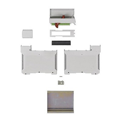 Phoenix Contact Vented Enclosure Type ME-PLC 40 DEV-KIT KMGY Series , 180 x 40 x 145mm, Polycarbonate DIN Rail