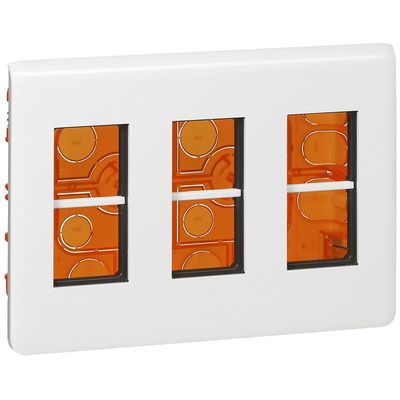 Legrand White 3 Gang Faceplates & Mounting Plates