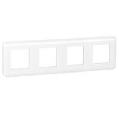 Legrand White 4 Gang Faceplate & Mounting Plate