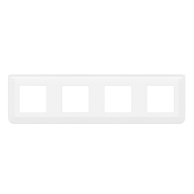 Legrand White 4 Gang Faceplate & Mounting Plate