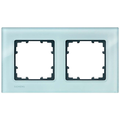 Siemens Green Glass Faceplate & Mounting Plate