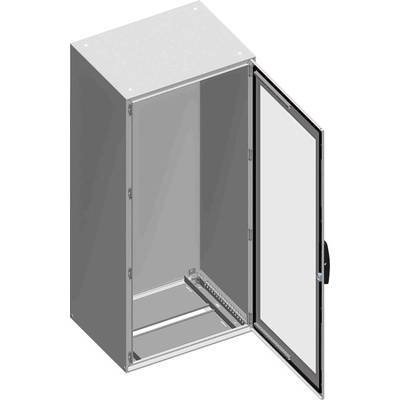 Schneider Electric Spacial SM Series Sheet Steel Single-Door-Door Floor Standing Enclosure, Transparent Door, IP55,