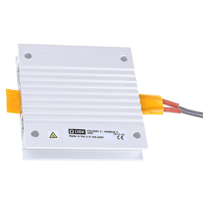 DBK Enclosures Enclosure Heater, 100 → 240V ac, 40W Output, 75mm x 80mm x 15mm