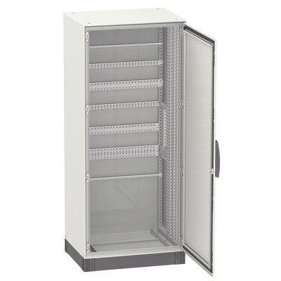 Schneider Electric Spacial SM Series Steel Single-Door-Door Floor Standing Enclosure, Opaque Door, IP55, 1800 x 1000 x